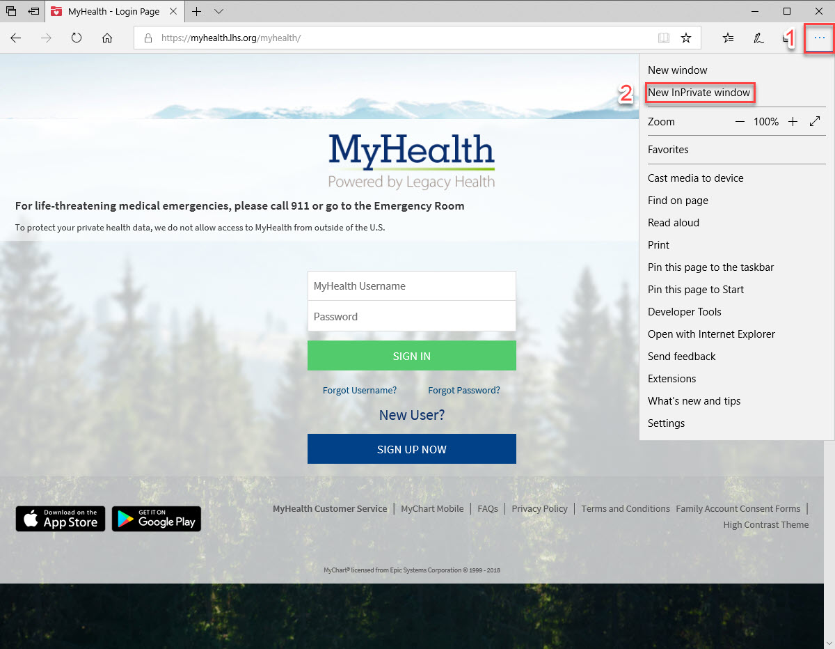 InPrivate Browsing